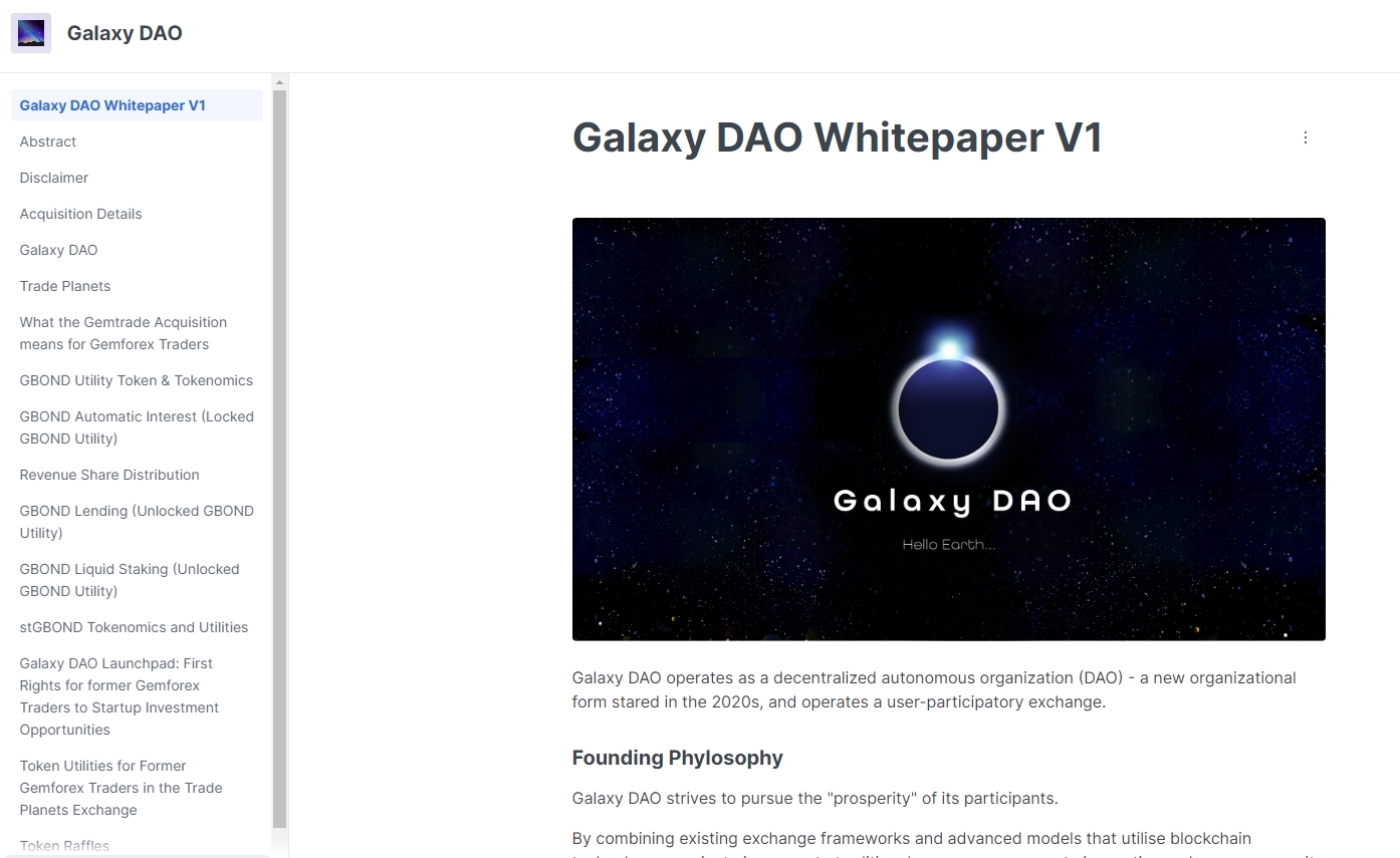 Galaxy DAOがゲムフォレックスを買収！